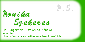 monika szekeres business card