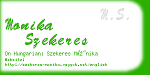 monika szekeres business card